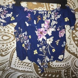 ☀️Off The Shoulder Floral Crop